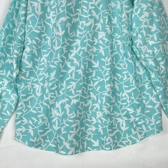 Amazon Essentials Men's Sz XL Green long sleeved linen cotton shirt regular fit - Picture 14 of 16